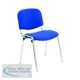 First Ultra Multipurpose Stacking Chair 532x585x805mm Chrome Blue KF74893
