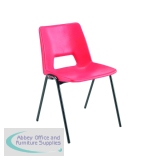 Jemini Stacking Chair 490x475x725mm Polypropylene Red KF74961
