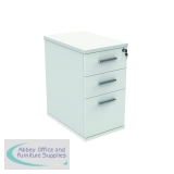 Astin 3 Drawer Desk High Pedestal Lockable 480x680x745mm Arctic White KF77716