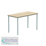 Astin Rectangular Multipurpose Table 1200x600x730mm Canadian Oak/Silver KF77736