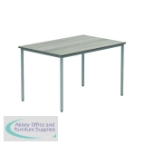 Astin Rectangular Multipurpose Table 1200x800x730mm Alaskan Grey Oak/Silver KF77746