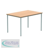 KF77892 - Polaris Rectangular Multipurpose Table 1200x800x730mm Norwegian Beech/Silver KF77892