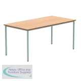 KF77893 - Polaris Rectangular Multipurpose Table 1600x800x730mm Norwegian Beech/Silver KF77893