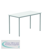 KF77898 - Polaris Rectangular Multipurpose Table 1200x600x730mm Arctic White/Silver KF77898