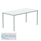 Polaris Rectangular Multipurpose Table 1600x800x730mm Arctic White/Silver KF77901