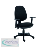 Polaris Nesta Operator Chair 2 Lever Upholstered 590x555x1090mm Black KF77949