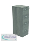 Polaris 4 Drawer Filing Cabinet 460x600x1358mm Alaskan Grey Oak KF78108