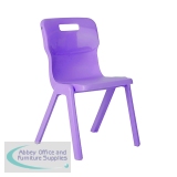Titan One Piece Classroom Chair Size 2 363x343x563mm Purple KF78510