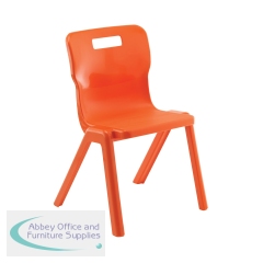Titan One Piece Classroom Chair 432x408x690mm Orange KF78519