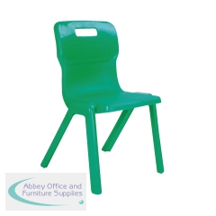 Titan One Piece Classroom Chair 360x320x513mm Green (Pack of 10) KF78538