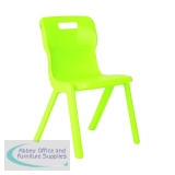 Titan One Piece Classroom Chair 363x343x563mm Lime (Pack of 10) KF78550