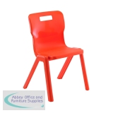 Titan One Piece Classroom Chair 432x408x690mm Orange (Pack of 10) KF78565
