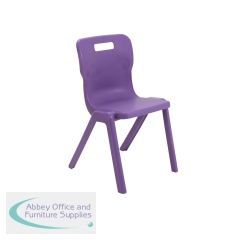 Titan One Piece Classroom Chair 482x510x829mm Purple (Pack of 10) KF78585