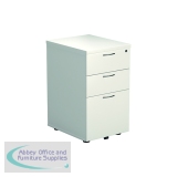 KF78664 - Jemini 3 Drawer Under Desk Pedestal 404x500x690mm White KF78664