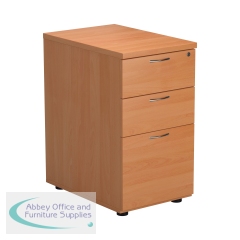 Jemini 3 Drawer Desk High Pedestal 404x600x730mm Beech KF79738