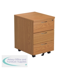 Jemini 3 Drawer Mobile Pedestal 400x500x595mm Nova Oak KF79873