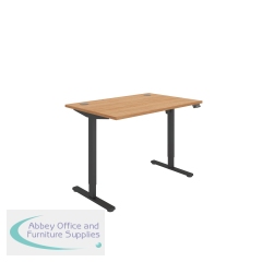 Polaris Single Motor Sit/Stand Desk 1200x800 Beech/Black KF800079