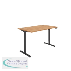 Polaris Single Motor Sit/Stand Desk 1400x800 Beech/Black KF800088