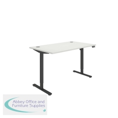 Polaris Single Motor Sit/Stand Desk 1400x800 White/Black KF800095