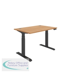 Polaris Dual Motor Sit/Stand Desk 1200x800 Beech/Black KF800097