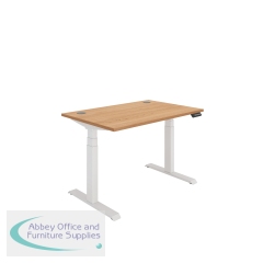 Polaris Dual Motor Sit/Stand Desk 1200x800 Beech/White KF800099