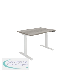 Polaris Dual Motor Sit/Stand Desk 1200x800 Grey Oak/White KF800102