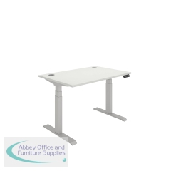 Polaris Dual Motor Sit/Stand Desk 1200x800 White/Silver KF800107