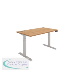 Polaris Dual Motor Sit/Stand Desk 1400x800 Beech/Silver KF800111