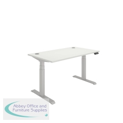 Polaris Dual Motor Sit/Stand Desk 1400x800 White/Silver KF800120