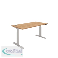 Polaris Dual Motor Sit/Stand Desk 1600x800 Beech/Silver KF800123