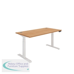 Polaris Dual Motor Sit/Stand Desk 1600x800 Beech/White KF800124