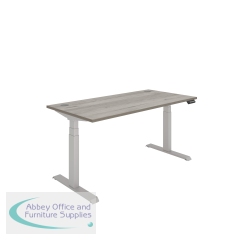 Polaris Dual Motor Sit/Stand Desk 1600x800 Grey Oak/Silver KF800126