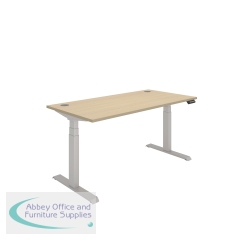 Polaris Dual Motor Sit/Stand Desk 1600x800 Oak/Silver KF800129