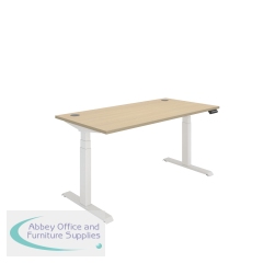 Polaris Dual Motor Sit/Stand Desk 1600x800 Oak/White KF800130