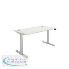 Polaris Dual Motor Sit/Stand Desk 1600x800 White/Silver KF800132