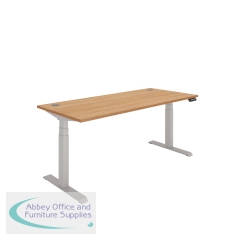 Polaris Dual Motor Sit/Stand Desk 1800x800 Beech/Silver KF800135
