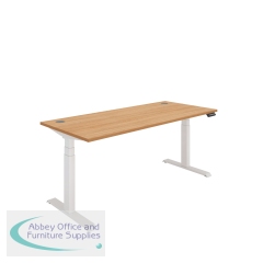 Polaris Dual Motor Sit/Stand Desk 1800x800 Beech/White KF800136