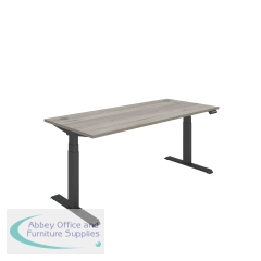 Polaris Dual Motor Sit/Stand Desk 1800x800 Grey Oak/Black KF800137