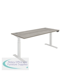 Polaris Dual Motor Sit/Stand Desk 1800x800 Grey Oak/White KF800139