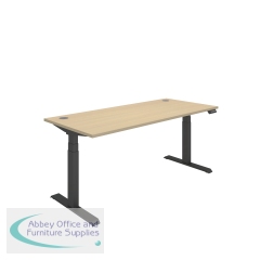 Polaris Dual Motor Sit/Stand Desk 1800x800 Oak/Black KF800140
