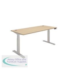 Polaris Dual Motor Sit/Stand Desk 1800x800 Oak/Silver KF800141
