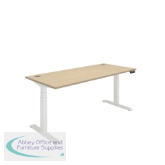Polaris Dual Motor Sit/Stand Desk 1800x800 Oak/White KF800142