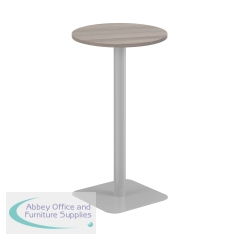 Jemini Origin 600mm High Table Grey Oak/Silver KF800154