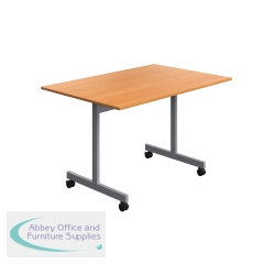 Serrion Tilting Rectangular Table 1200x800x730mm Beech/Silver KF800244