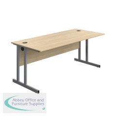 Serrion Twin Upright Desk 1800x800x730mm Oak/Silver KF800255