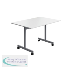 Serrion Tilting Rectangular Table 1200x800x730mm White/Silver KF800291