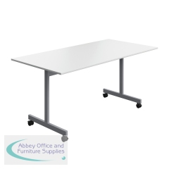 Serrion Tilting Rectangular Table 1600x800x730mm White/Silver KF800292