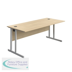 Serrion Twin Upright Desk 1800x800x730mm Oak/White KF800307