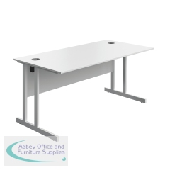 Serrion Twin Upright Desk 1600x800x730mm White/White KF800312