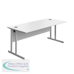 Serrion Twin Upright Desk 1800x800x730mm White/White KF800313